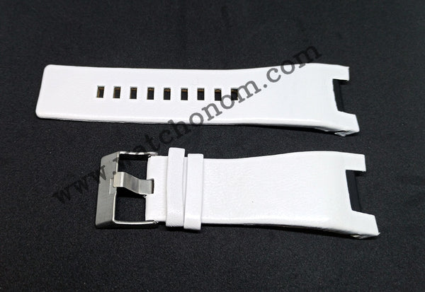 Diesel Bugout DZ4247 DZ4286 - 32mm White Leather Watch Strap Band