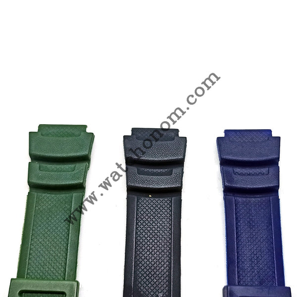 Casio AE-1000 18mm Rubber Watch Band Strap AE-1000W , AE-1100W , AE1000 Black