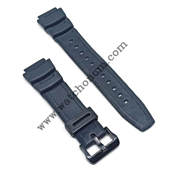 Casio AE-1000 18mm Rubber Watch Band Strap AE-1000W , AE-1100W , AE1000 Black