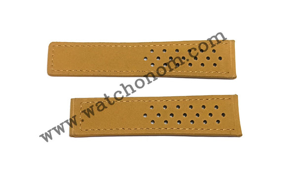 Tag Heuer 22mmx20mm Light Brown Genuine Suede Leather Watch Strap Band Wristwatches