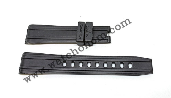 Omega Seamaster Diver 20mm Black Rubber Watch Band Strap 300M Co‑Axial