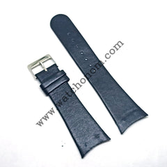 Skagen Milanese 12mm Between 2 Holes Black Leather Watch Band Strap 01MN12AA01