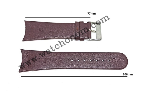Skagen Milanese 12mm Between 2 Holes Brown Leather Watch Band Strap 01MN12AA01
