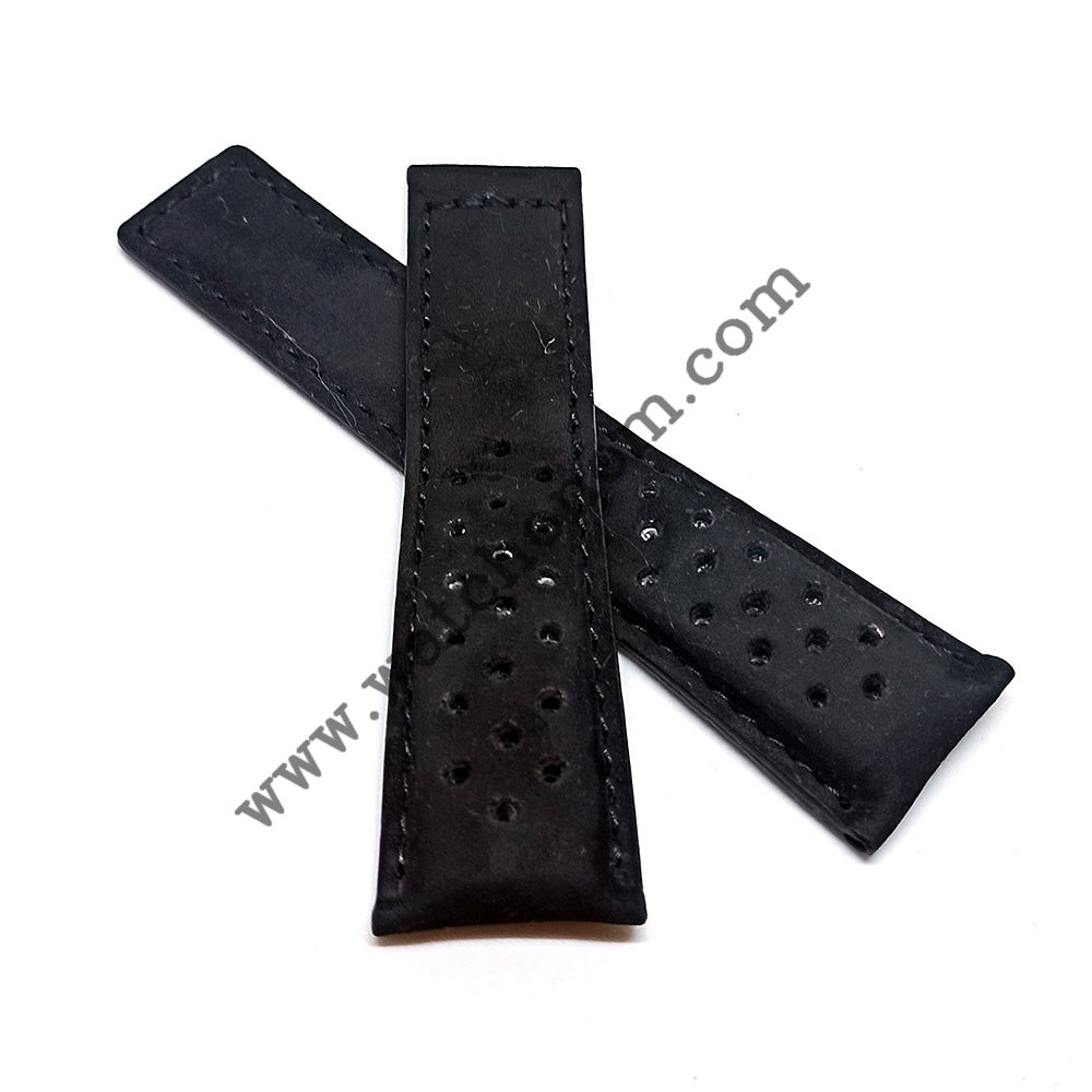 Tag Heuer 24mmx20mm Black Genuine Suede Leather Watch Strap Band
