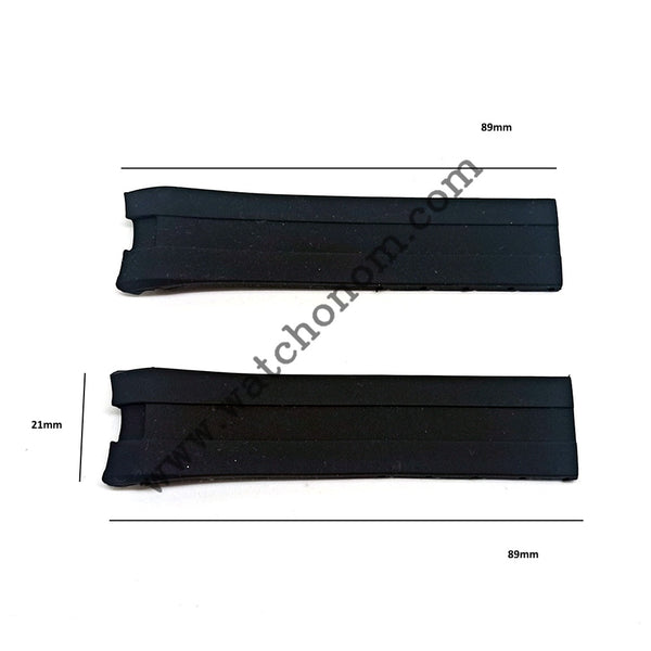 Tissot 21mm Black Rubber Watch Strap Band PRS 330 T076417 T610030240