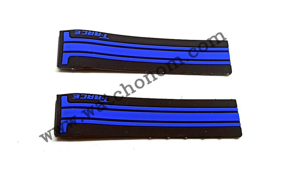 Tissot T-Race 21mm Black Blue Rubber Watch Strap Band